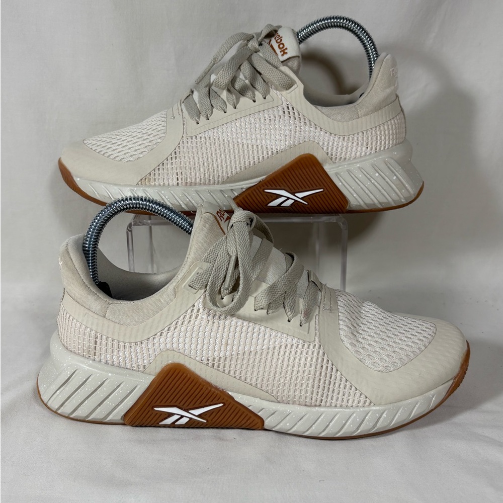 Reebok Galaxy 5 Cross Trainers Speckled Mids Cream /Cognac W's 8 Sneakers